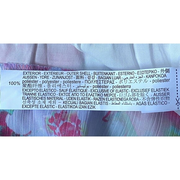 Zara Dress Womens S Multicolor Floral Satin Effect Tiered Mini Drawstrings NWT - Picture 14 of 16